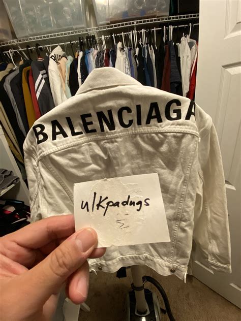 balenciaga white denim jacket